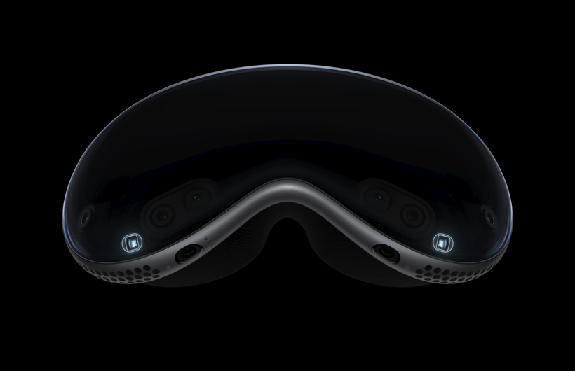 Infrared flood illuminators on Apple Vision Pro
